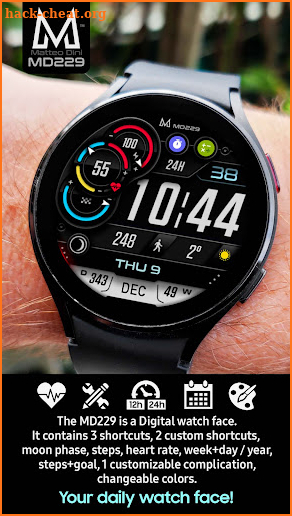 MD229: Digital watch face screenshot