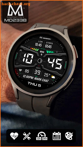 MD233B Digital watch face screenshot