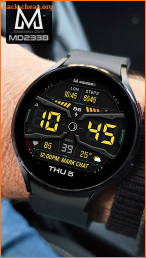 MD233B Digital watch face screenshot