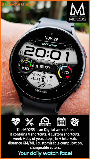 MD235: Digital watch face screenshot