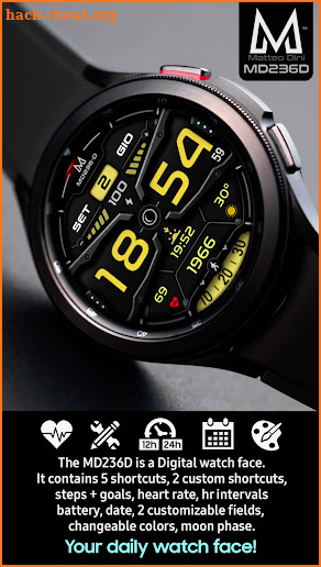 MD236D - Digital watch face screenshot