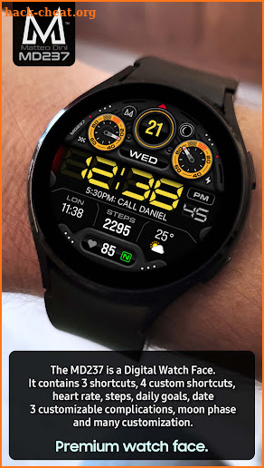 MD237 Digital watch face screenshot