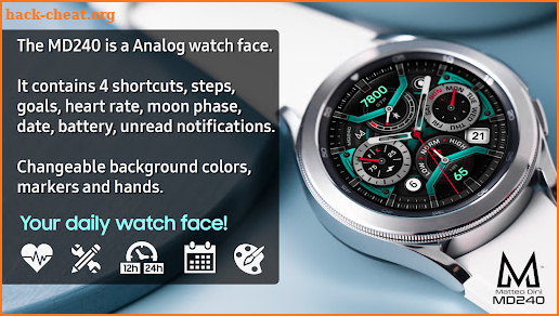 MD240 - Analog watch face screenshot