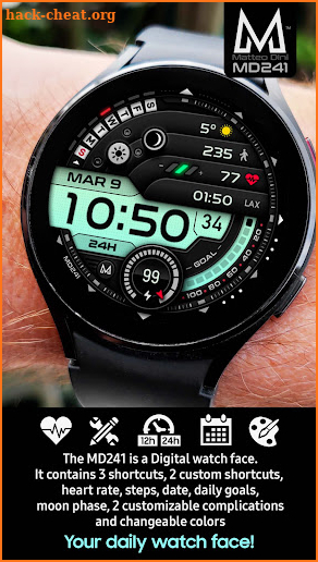 MD241: Digital watch face screenshot