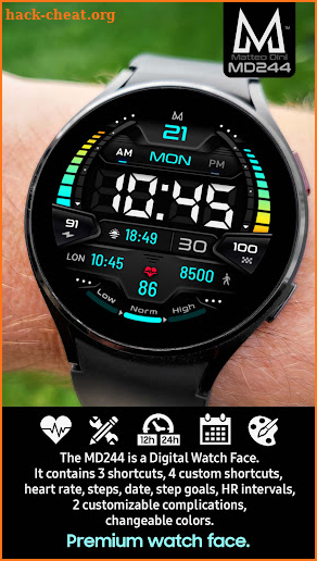 MD244: Digital watch face screenshot