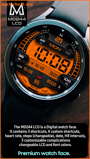 MD244 LCD: Digital watch face screenshot