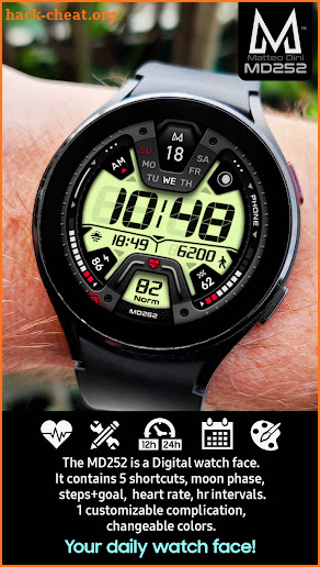 MD252: Digital watch face screenshot