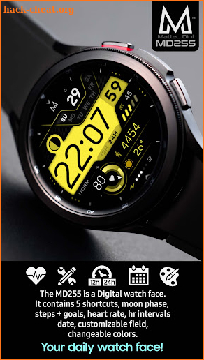 MD255 - Digital watch face screenshot