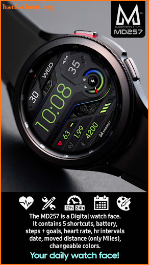 MD257 - Digital watch face screenshot
