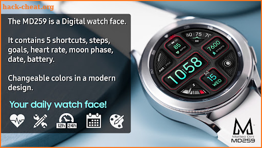 MD259 - Digital watch face screenshot