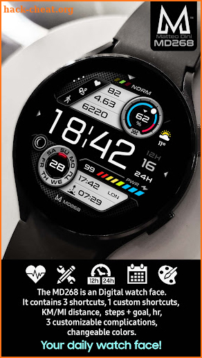 MD268: Digital watch face screenshot