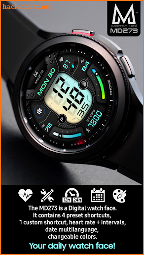 MD273 - Digital watch face screenshot