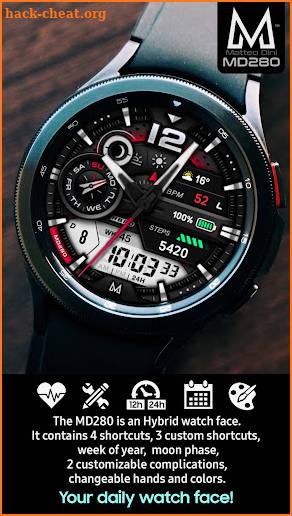 MD280: Hybrid watch face screenshot