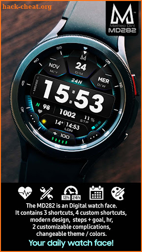 MD282: Digital watch face screenshot
