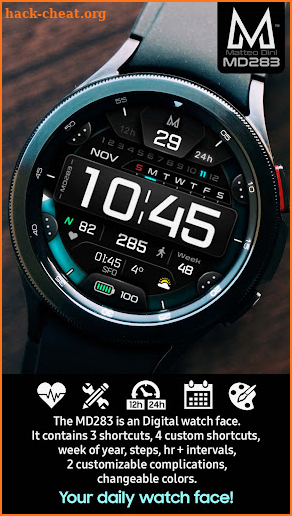 MD283: Digital watch face screenshot