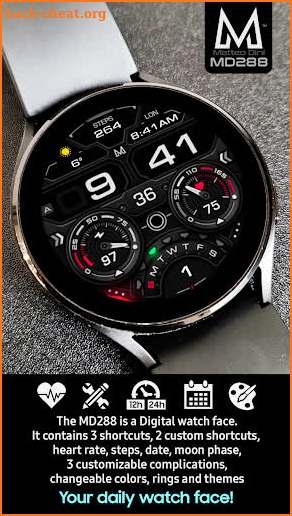 MD288: Digital watch face screenshot
