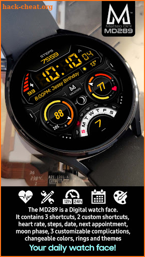 MD289: Digital watch face screenshot
