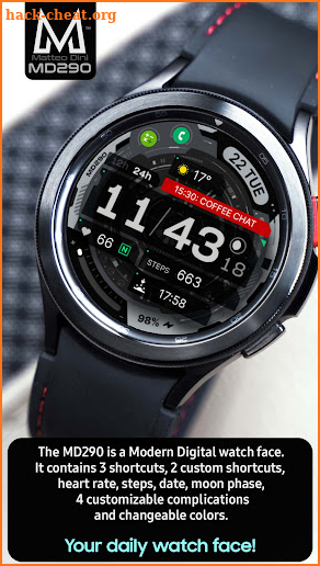 MD290: Digital watch face screenshot