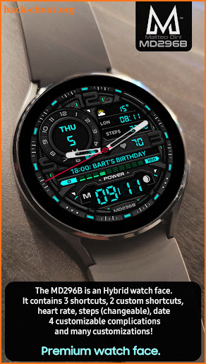 MD296B: Hybrid watch face screenshot