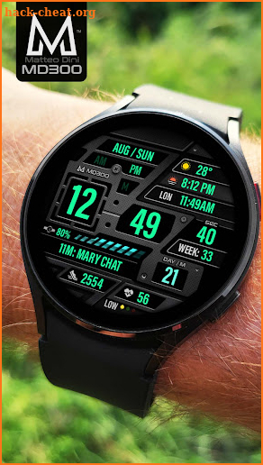 MD300: Digital watch face screenshot