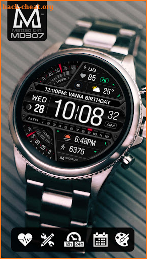 MD307 Digital watch face screenshot