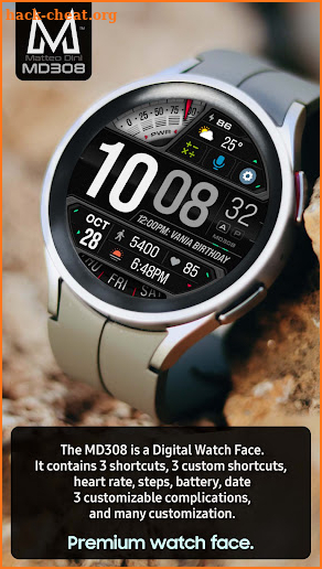 MD308 Digital watch face screenshot