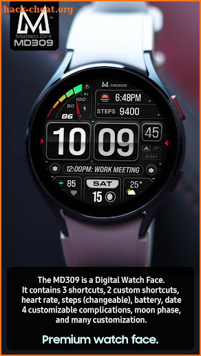 MD309 Digital watch face screenshot