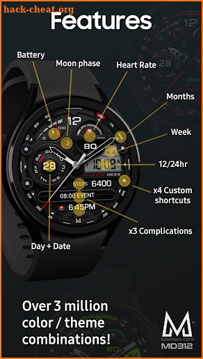 MD312 Analog watch face screenshot