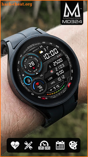 MD324 Hybrid watch face screenshot