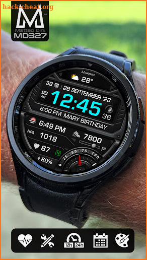 MD327 Digital Watch Face screenshot