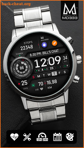 MD333 Digital watch face screenshot