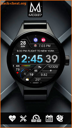 MD337 Digital watch face screenshot