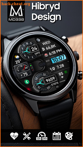 MD338 Hybrid watch face screenshot