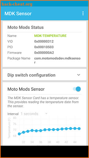 MDK Sensor screenshot