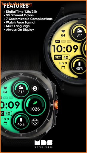 MDS114 Digital Watch Face screenshot
