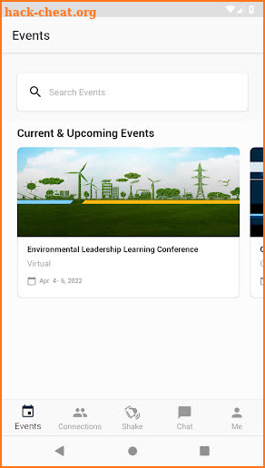 MEA Learning Events screenshot