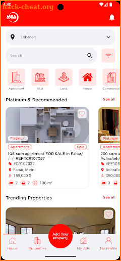 MEA Real Estate screenshot