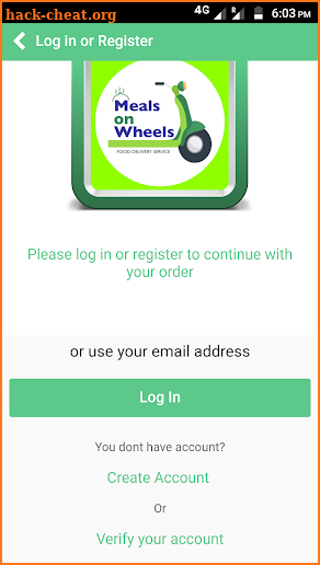 Meals On Wheels Customer App screenshot