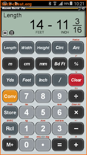 Measure Master Pro Calculator screenshot
