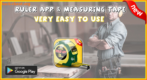Measuring tape app & Ruler app inches centimeters screenshot