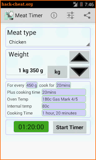 Meat Cooking Timer screenshot