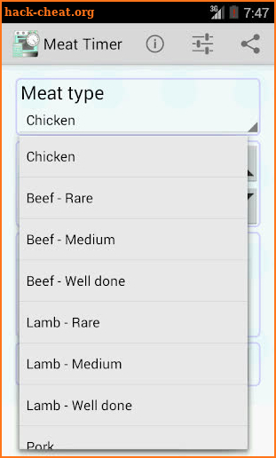 Meat Cooking Timer screenshot