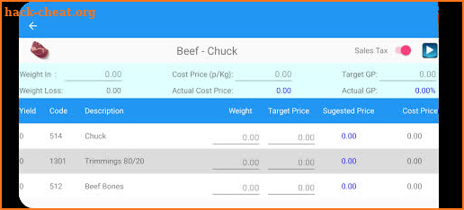 Meat Cost Pro screenshot