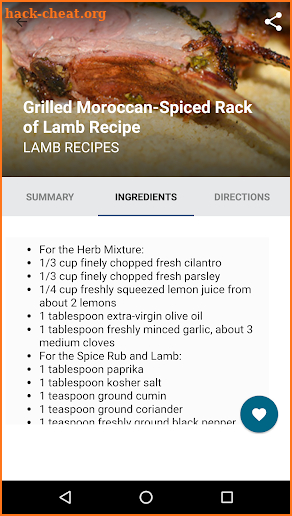 Meat Recipes - lamb, pork, turkey & other screenshot
