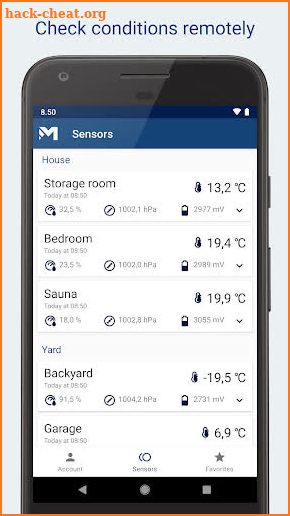 Meazurem - remote sensor monitoring screenshot