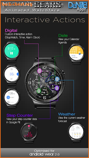 Mechani-Gears HD Watch Face Widget Live Wallpaper screenshot