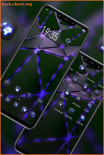 Mechanical Abstract technology lighting theme screenshot