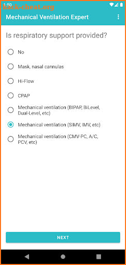 Mechanical Ventilation Expert screenshot