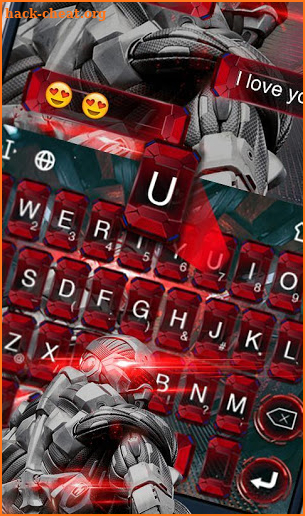 Mechanical Warrior Keyboard Theme screenshot