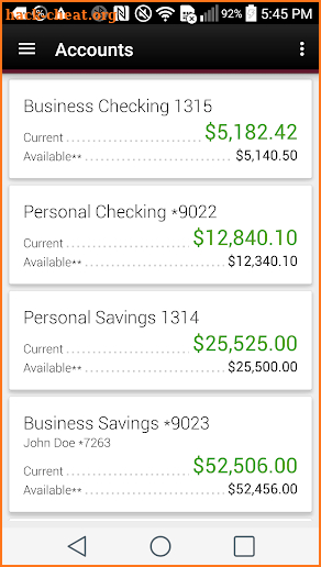 Mechanics Bank Mobile Banking screenshot